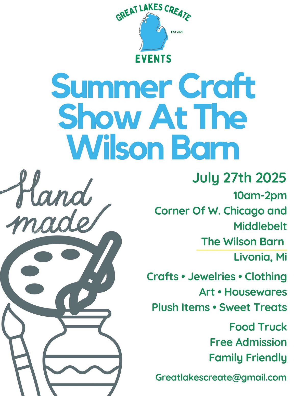 Discover unique handmade crafts and enjoy a family-friendly atmosphere at The Wilson Barn Summer Craft Show.