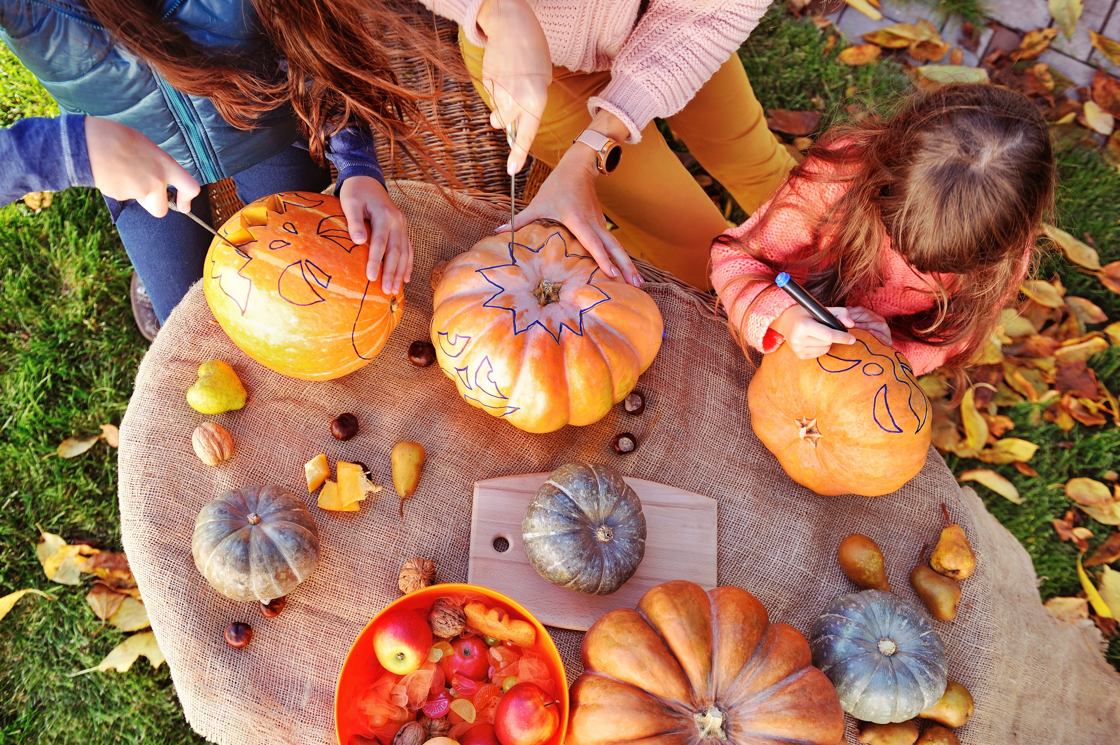Safety tips and tools for carving pumpkins safely at home.